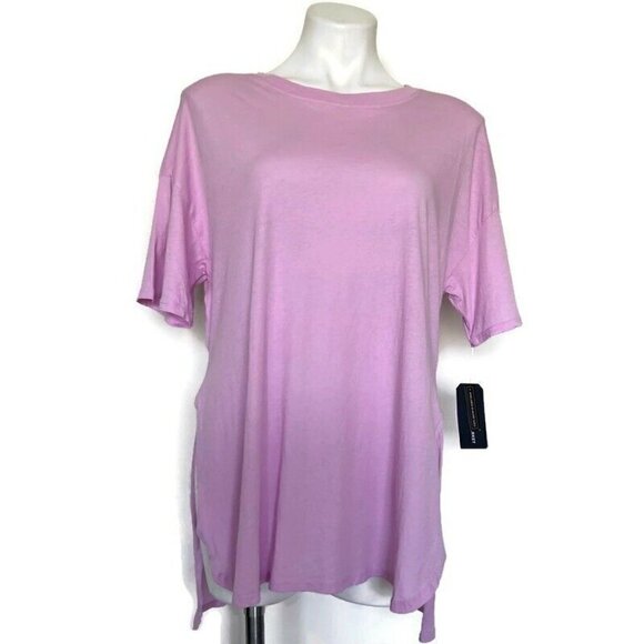Melrose and Market Hi low T-Shirt Top SMALL Purple Split Side leggings wear - Picture 2 of 11